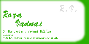 roza vadnai business card
